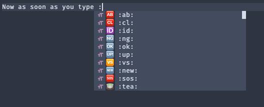 emoji completion in nvim